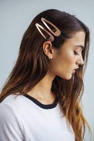 Xl Snap Hair Clip 2pc Set In Gold And Silver By Kitsch Kitsch Clip Hairstyles Snap Clips Hairstyles Hair Accessories