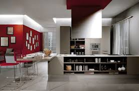 Red Deco With Accents In Red Furniture Design Decoration White Modern Kitchen Minimal Kitchen Modern Kitchen Design