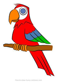 Bird Drawing For Kids Parrot Parrot Drawing Sketching Vector Parrot Drawing Drawings Art Projects