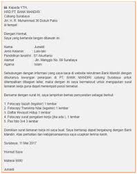 Check spelling or type a new query. Contoh Surat Lamaran Kerja Di Bank Mandiri Contoh Surat