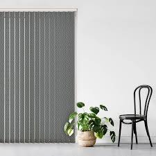 Gray vertical blinds for sliding glass doors : Marea Black 89mm Vertical Blind Swift Direct Blinds