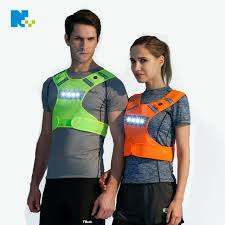 Led Lighted Running Vest Also For Walking Biking Cycling Reflective Safety Lrg Besafebeseen Running Vest Reflective Running Vest Jogging Gear
