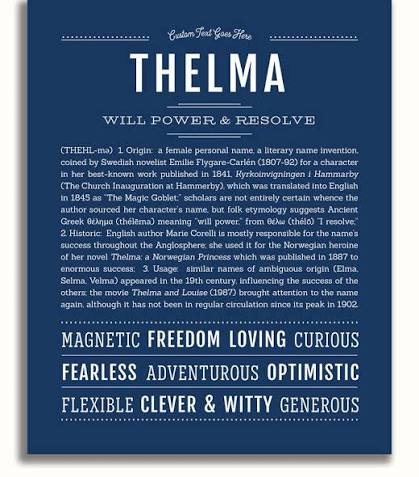 Thelma | Name Art Print