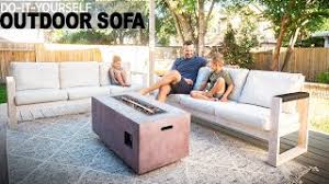 Remember to leave enough space around the couch area to accommodate for walking space and any additional furniture or seating. Diy Outdoor Sofa Youtube