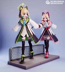 Midori and Momoi - Blue Archive 3D Model by Gray World Corporation