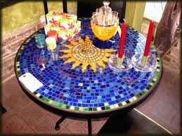 Tile And Glass Mosaic Tables Mosaic Tile Table Mosaic Patio Table Mosaic Table Top