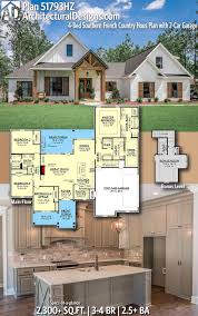 These 4 bedroom home designs are suitable for a wide variety of lot sizes, including narrow lots. Plan 51793hz 4 Bed Southern French Country House Plan With 2 Car Garage French Country House Plans French Country House House Plans Farmhouse