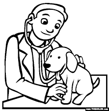 Veterinarian Coloring Page Free Veterinarian Online Coloring Pets Preschool Preschool Coloring Pages Coloring Pages