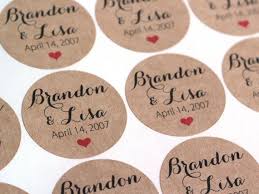 2 Custom Wedding Stickers Brown Kraft Name Date Labels Calligraphy Script Invitation Mason Jar Wedding Favors Custom Wedding Stickers Wedding Stickers