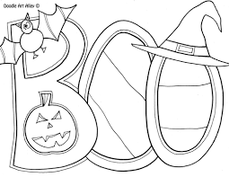 You can also use these as decorations. Halloween Coloring Pages Doodle Art Alley