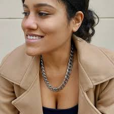 Collier large en argent