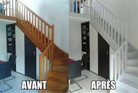 Peindre Un Escalier En Bois Les Petits Travaux De Flo Escalier Bois Escalier Peint Renovation Escalier Bois
