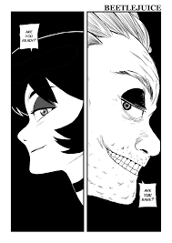 Beetlejuice is a character in a movie by the same name who tries to make people leave a house that sports are haunting. Beetlejuice Short Comic 4 Album On Imgur