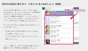 Facebookページとスポットを統合する方法