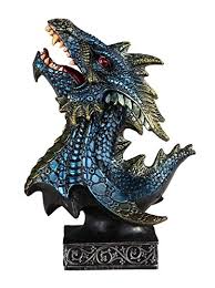 Chinese dragon statue sculpture decor, wire sculpture art, blue metal dragon figurine, gragon head charms, red dragon ornament, fengshui handicrafts007 4.5 out of 5 stars (50) sale price $73.80 $ 73.80 $ 82.00 original price $82.00 (10%. Home Decor Blue And Green Dragon Head And Bust Statue Figurine 716607 Home Decor Accents