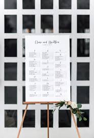 Claire Modern Calligraphy Seating Chart Dearlc