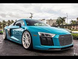 2017 Audi R8 V10 In Exclusive Miami Blue Exterior 610 Hp Sound Drive At Prestige Imports Miami Audi R8 V10 Audi R8 Audi