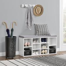 Ricoo sitzbank schuhregal für 10 paar schuhe schuhschrank. En Casa Schuhregal Ymir Mit Sitzbank Und Sitzkissen 103x30x48cm Weiss Online Kaufen Otto