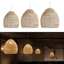 Dome pendant light mod mushroom light fixture by artifactmodern. Rattan Handmade Pendant Ceiling Light Fixture E27 Hanging Lamp Bedrooms Pendant Lights Aliexpress