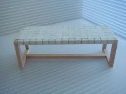 Woven Bench Dimensions Approx 4 1 2 Long X 1 3 4 Deep X 1 1 2 High Modern Dollhouse Furniture Miniature Chair Wooden Dollhouse