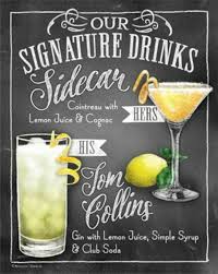 Side Car And Tom Collins Signature Drinks Bar Drinks Favorite Drinks