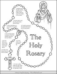 Prayer coloring page to download and coloring. How To Pray The Rosary Coloring Page For Kids Thecatholickid Com