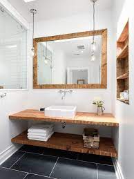 A brown textured backsplash adds dimension and visual interest to this modern powder room. 40 Bathroom Vanities You Ll Love For Every Style Hgtv