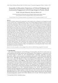 However, education inequality exists in malaysia. Pdf Inequality In Education Experience Of Critical Pedagogy And Community Engagement With Orang Sungai In Paitan Sabah