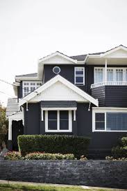 Black And White House Exterior Australia White Trim On Black Exterior Home Beautiful Magazine Australia House Paint Design Paint Your House Black House Exterior