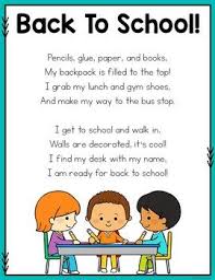 Free Back To School Poem Back To School Poem Poems About School Poetry For Kids