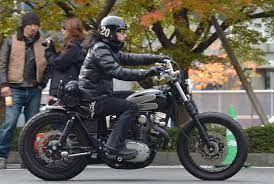 xs650 blacked out brat style bobber バイク