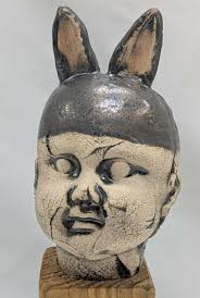 Big, Ugly Head Ceramic Sculpture