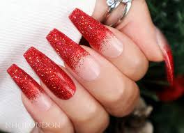 3 Red Glitter Nails To Love Nhq London In the world of nail art, it would become a beautiful canvas.