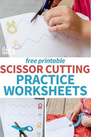 Free printable cut and paste worksheets for kids of all ages; Scissor Cutting Practice For Preschoolers Living Well Mom