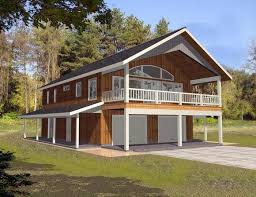 Two floors with the garage bays on the first level Garage Living Plan 85372 Farmhouse Style With 1901 Sq Ft 2 Bed 3 Bath