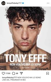 Tony Effe annuncia il suo primo libro, titolo e quando esce