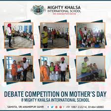 Mighty Khalsa International School Senior Students Organised A Debate Competition On Topic Working Mothe Debate Competition Importance Of Mother Senior Student