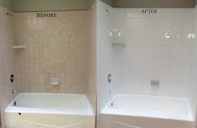 The original tile wasn't all that great and was a very ugly peach color. Porcelain Bathtub Repair Tile Reglazing