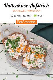Herzhafter Huttenkase Aufstrich Auf Vollkornbrot Rezept Rezepte Vollkornbrot Herzhaft