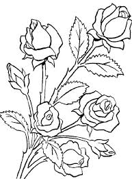 Flower Bouquet Is Made Of Roses Coloring Page Color Luna Rose Coloring Pages Flower Coloring Pages Flower Drawing