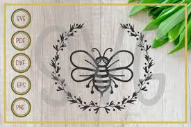 Download Bee Bee With Wreath Silhouette Graphic By Rizuki Store Creative Fabrica Yellowimages Mockups