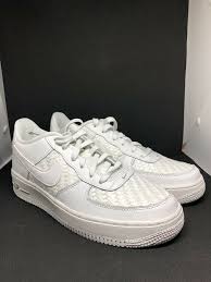 Nike Air Force 1 Lv8 Big Kids 820438 105 Summit White Woven Shoes Youth Size 7y Ebay Woven Shoes Nike Air Nike