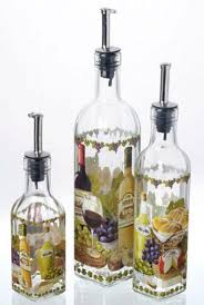 If you prefer certain groupings of foods or pantry items, adding a tray underneath just makes it that much neater — and helps keep drips and spills from building up on your counter. Decorative Oil And Vinegar Bottles Ideas On Foter
