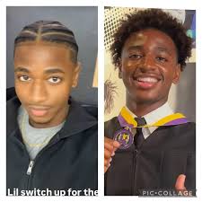 He's unsure which hairstyle to wear for graduation…. Because of how the cap  fits… 🤷🏾‍♂️🤷🏾‍♂️