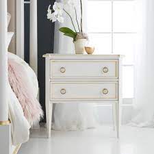 Gold nightstand white / black bedroom nightstand with 2 drawers square beside table wood & stainless steel. Modernhistory Covington 2 Drawer Nightstand In White Wayfair