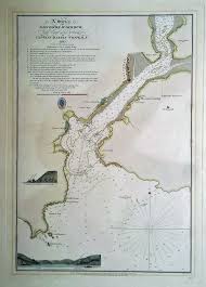 19th Century Chart Of Salcombe Harbour A1 Antique Maps