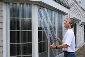 My husband insralled fabrc over our 3 panel glass sliders. Pin On Home Helps