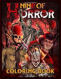 Coloring book creepy halloween horror coloring pages for adults. Nine Of Horror Coloring Book Relaxation Color Freak Of Horror Coloring Books For Adults With Nightmare Halloween Terrifying Monsters A Serial Killers From Classic Horror Movies Amazon Co Uk Sins Nine 9798667885696 Books