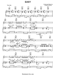 Beginning, easy, level 1, early elementary piano sheet music. Easy Sheet Music Lionel Richie Sheetmusic Free Com