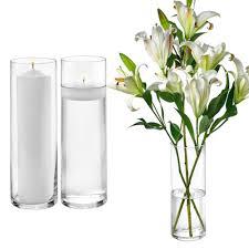 These are perfect for wedding centerpieces. Set Of 3 Glass Cylinder Vases 12 Inch Tall Multi Use Pillar Candle Floating Candles Holders Or Flower Vase Perfect As A Wedding Centerpieces Buy Online In Mauritius At Mauritius Desertcart Com Productid 174834050